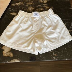 White Cotton Boxer Shorts